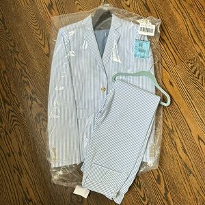 Jcrew (Crewcuts) seersucker blazer and pants - brand new NWT - size 16